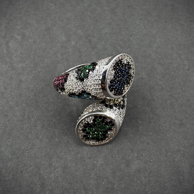 Silver ring-diamondlite-for woman