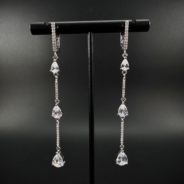 Silver earrings-diamondlite-for woman
