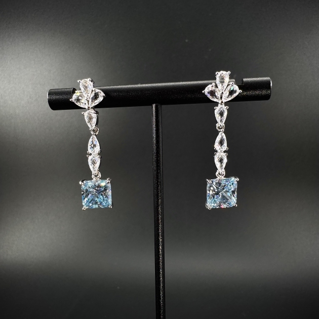 Silver earrings-diamondlite-for woman