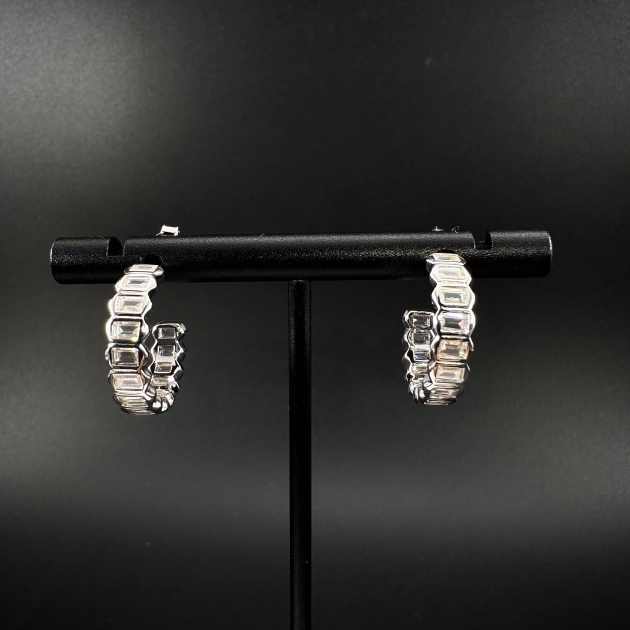Silver earrings-diamondlite-for woman