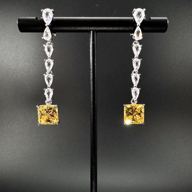 Silver earrings-diamondlite-for woman