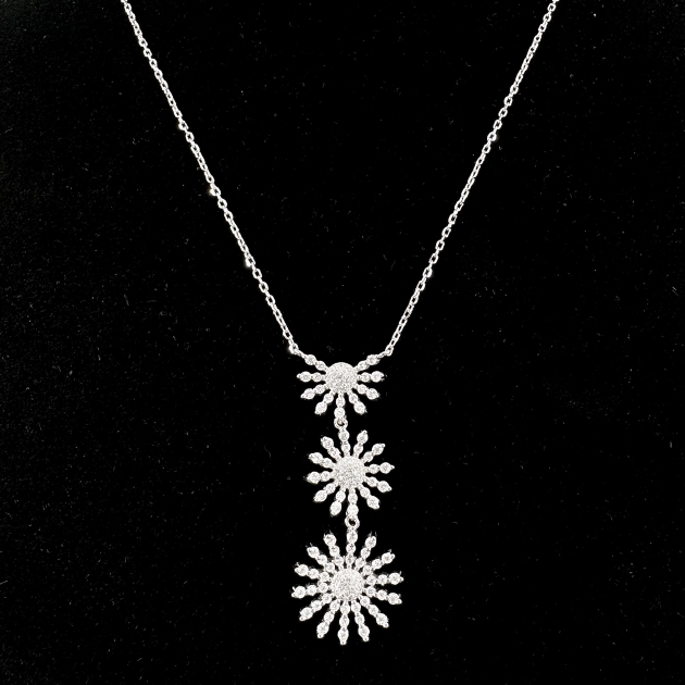 Silver necklace-diamondlite-for woman