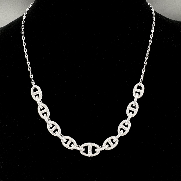 Silver necklace-diamondlite-for woman