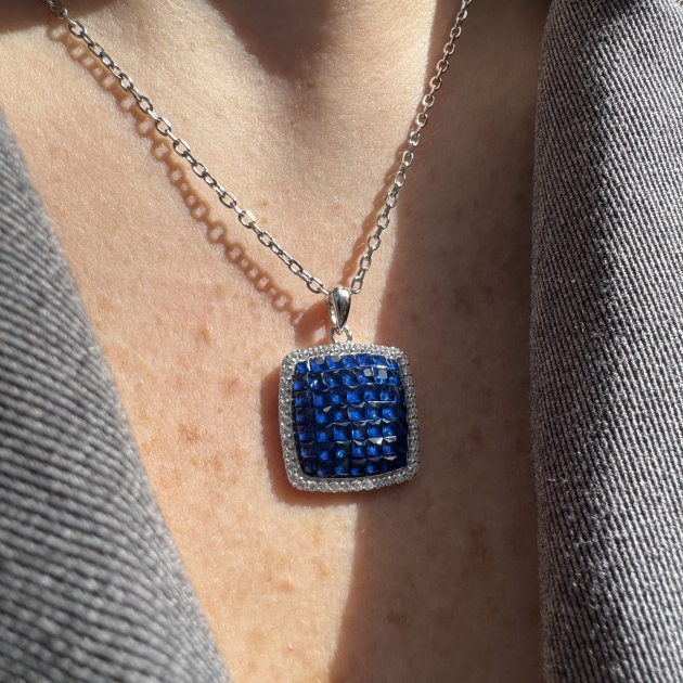 Silver necklace-diamondlite-for woman
