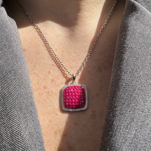 Silver necklace-diamondlite-for woman