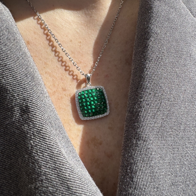 Silver necklace-diamondlite-for woman