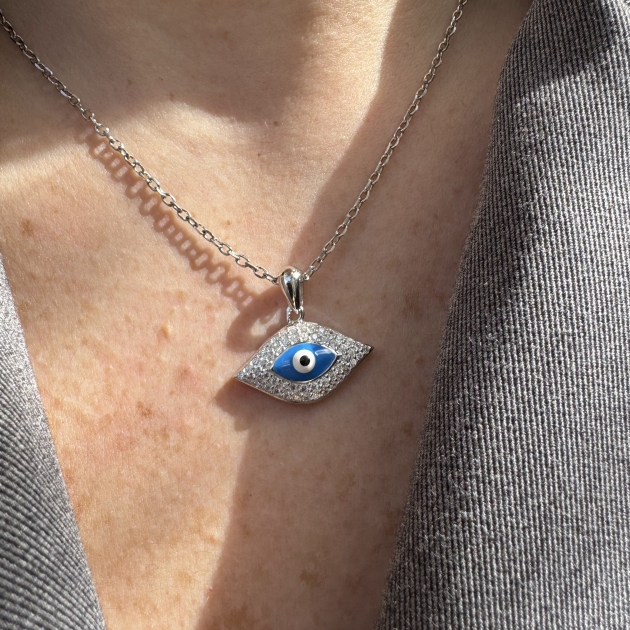 Silver necklace-diamondlite-for woman