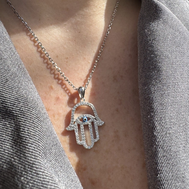 Silver necklace-diamondlite-for woman