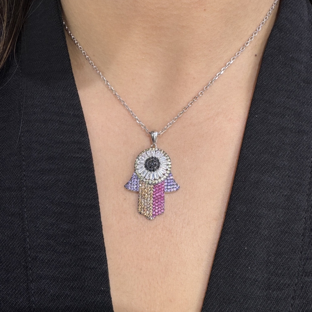 Silver necklace-diamondlite-for woman