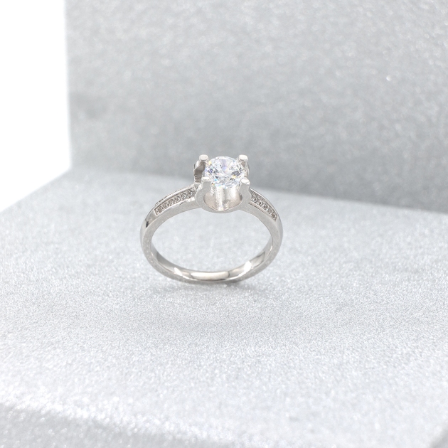 Silver ring-diamondlite-for woman