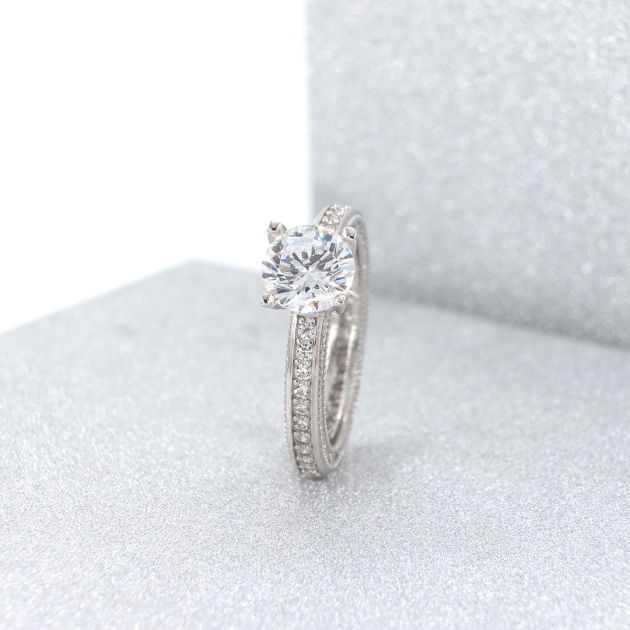 Silver ring-diamondlite-for woman