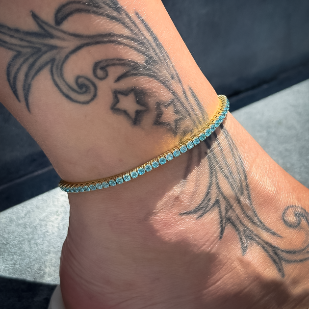 Stainless steel anklet-diamondlite-for woman