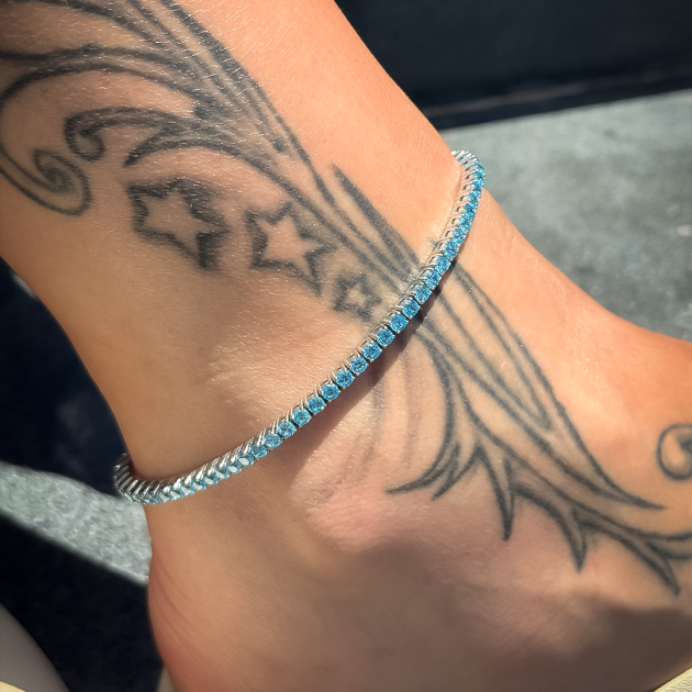 Stainless steel anklet-diamondlite-for woman