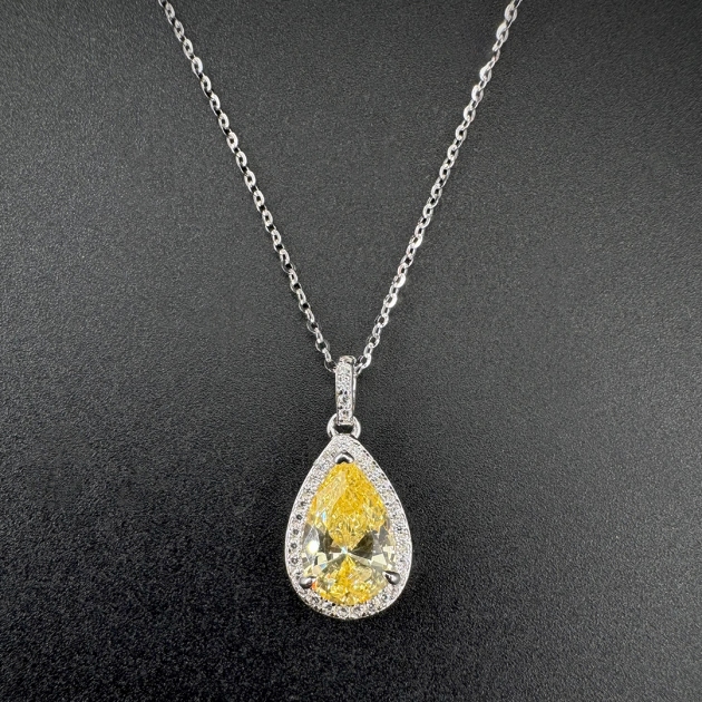 Silver pendant-moissanite-for woman