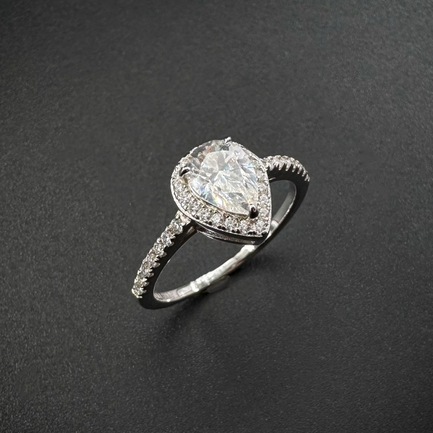 Silver ring-moissanite-for woman