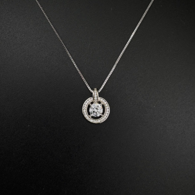 Silver pendant-diamondlite-for woman