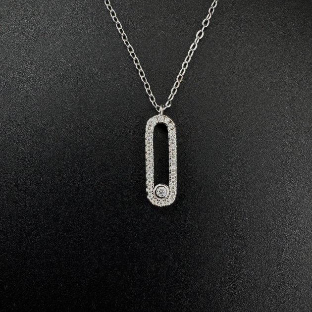 Silver pendant-diamondlite-for woman