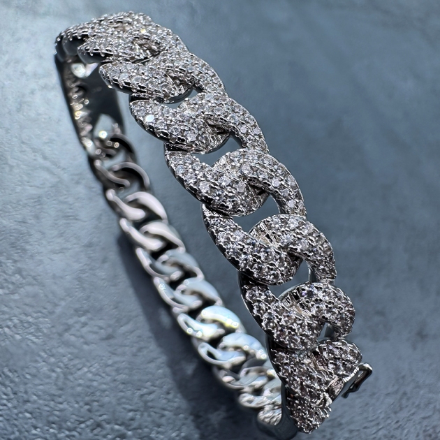 Alloy Gold Plated Cuban Link Bracelet