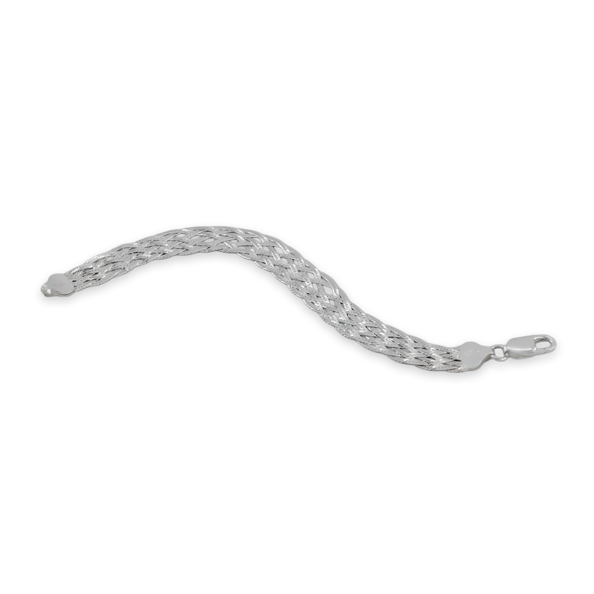 Women’s 925 Silver Braided Chain Bracelet - Image 2