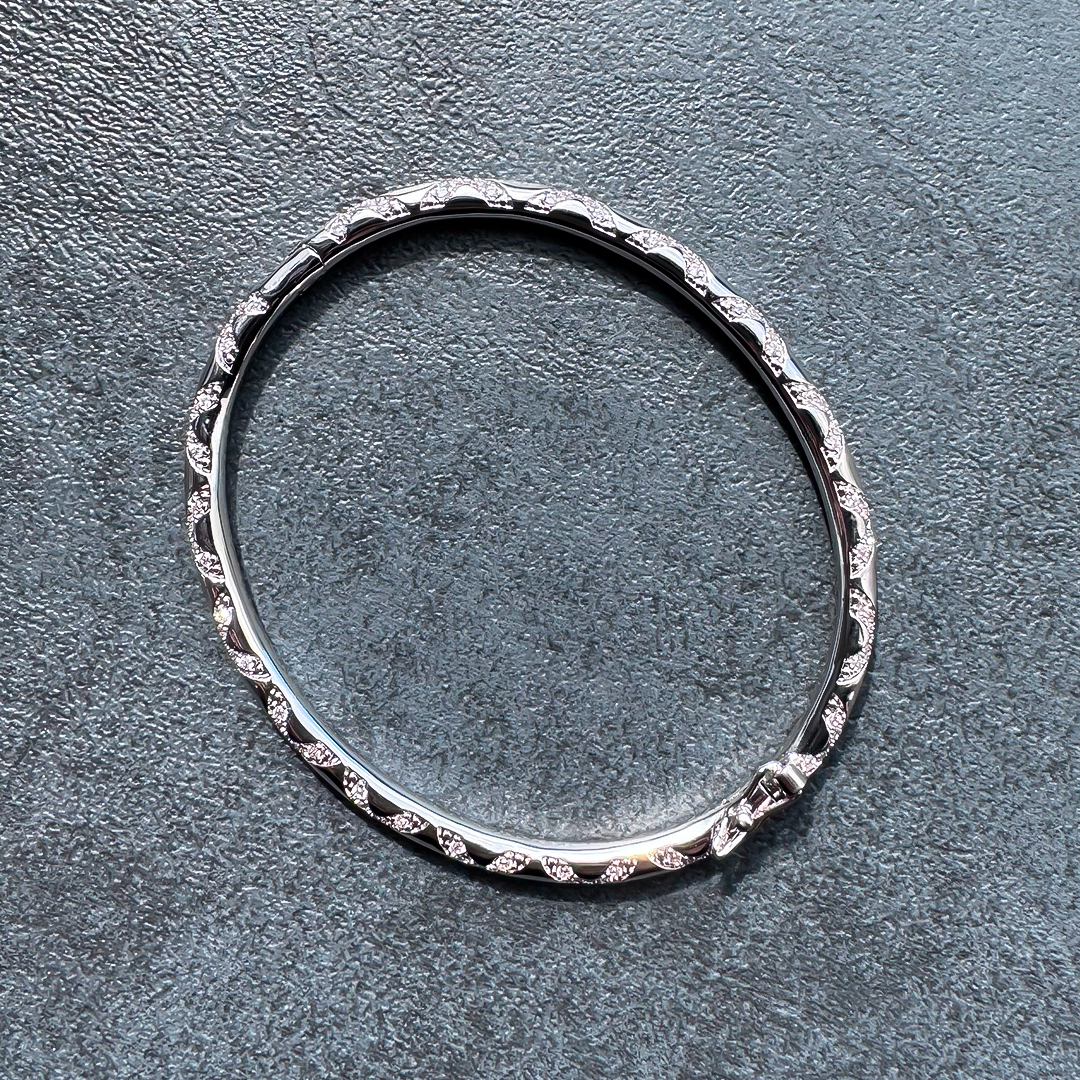Alloy Gold Plated Twist Bangle - Image 2