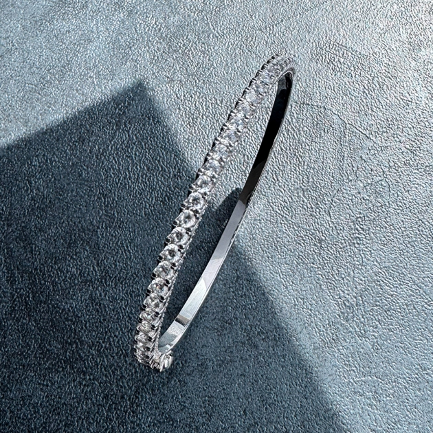 Alloy Gold Plated Tennis Bangle