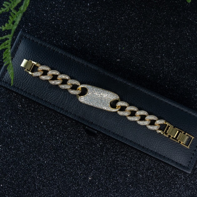 Alloy Gold Plated Link Bracelet
