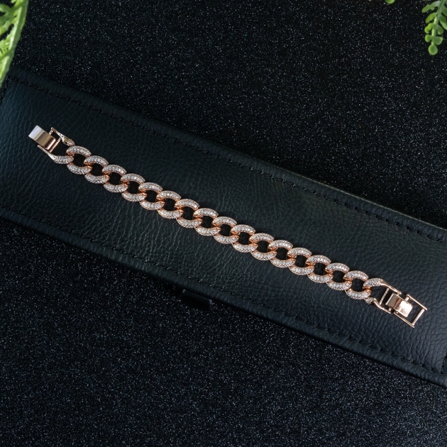 Alloy Gold Plated Cuban Link Bracelet