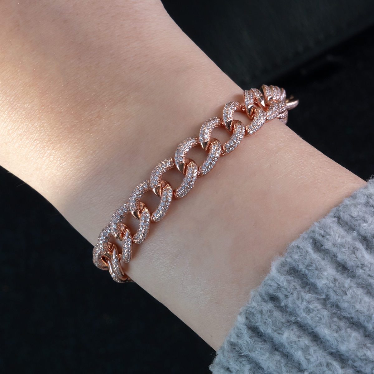 Alloy Gold Plated Cuban Link Bracelet - Image 3