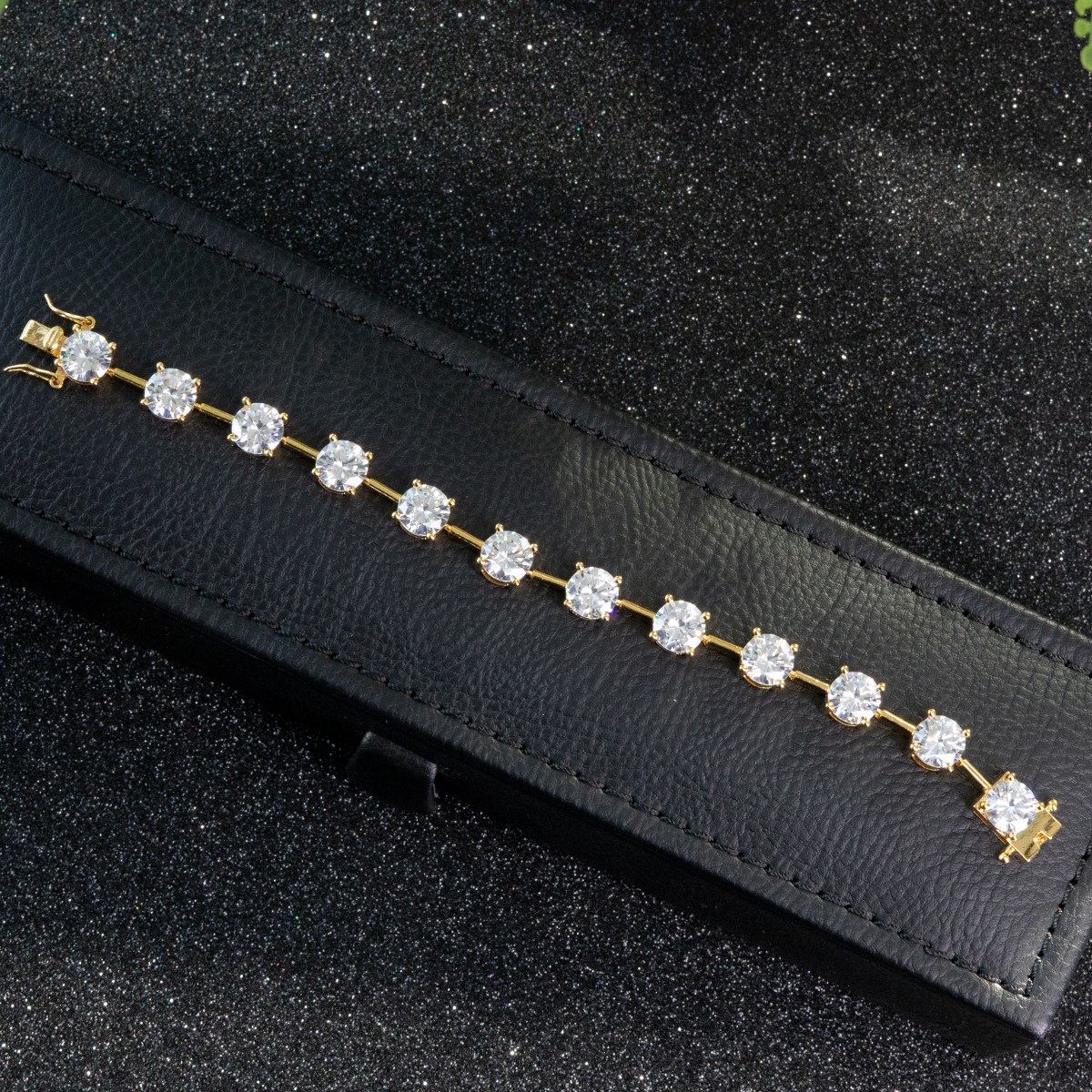 Alloy Gold Plated Tennis Bracelet 5MM - Image 4