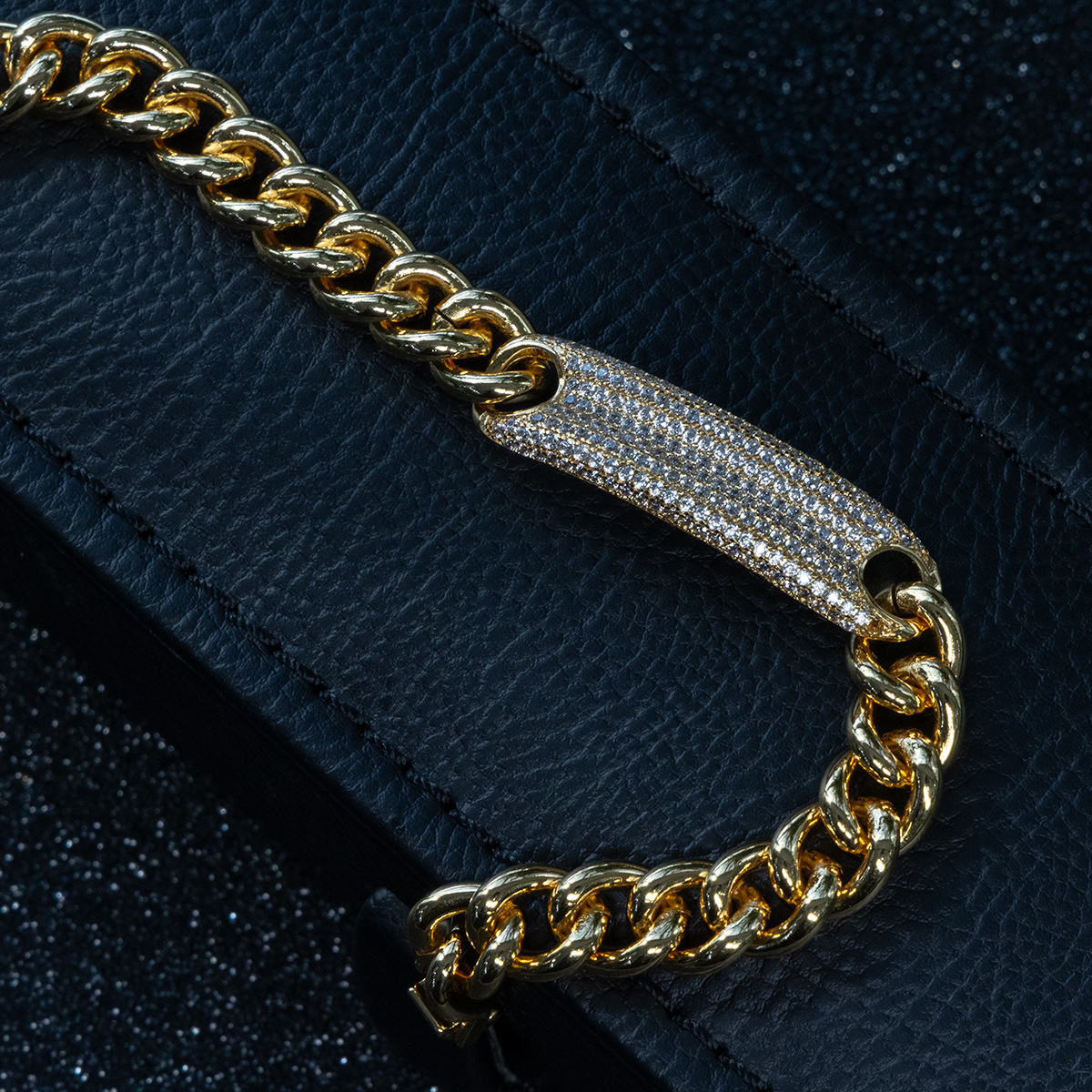 Alloy Gold Plated ID Chain Bracelet - Image 3