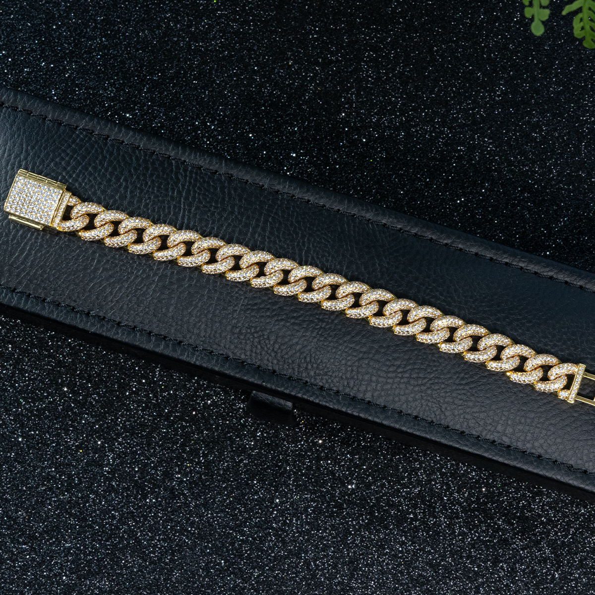 Alloy Gold Plated Cuban Link Bracelet - Image 2