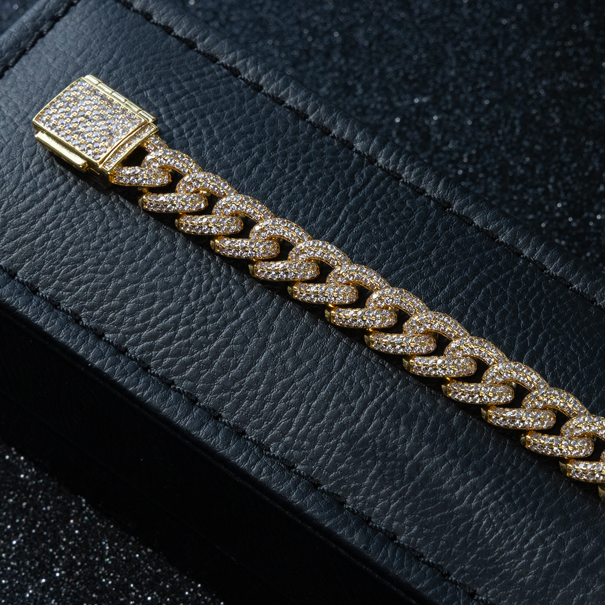 Alloy Gold Plated Cuban Link Bracelet