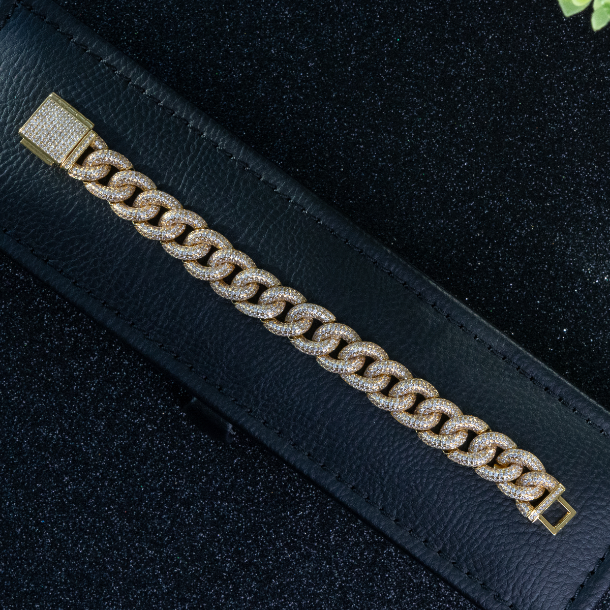 Alloy Gold Plated Cuban Link Bracelet - Image 4
