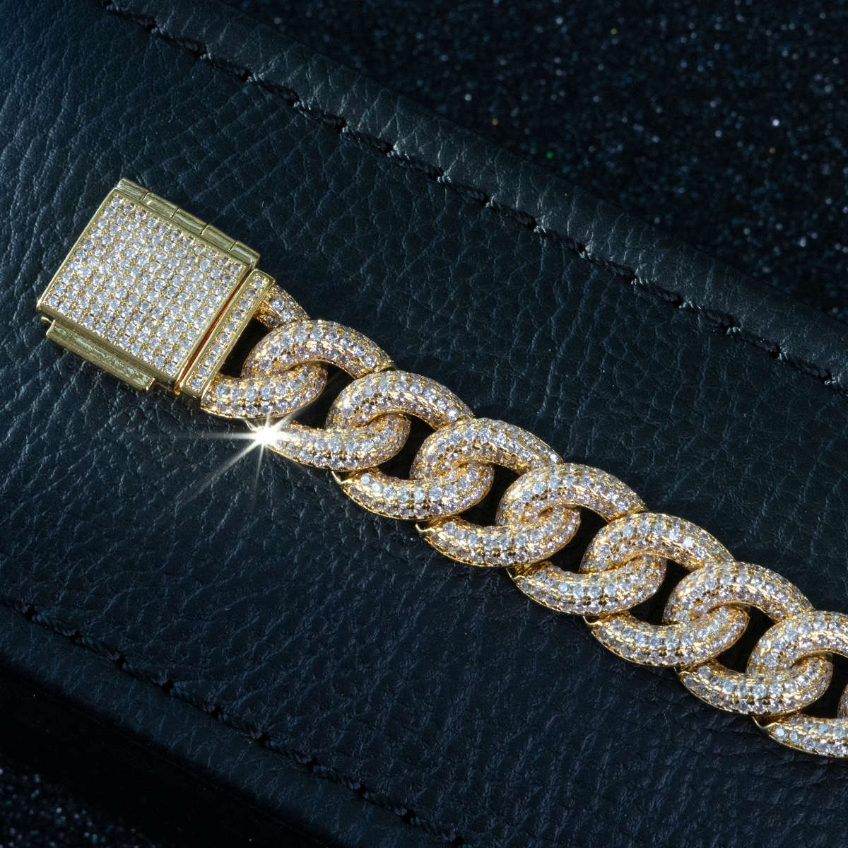Alloy Gold Plated Cuban Link Bracelet - Image 5