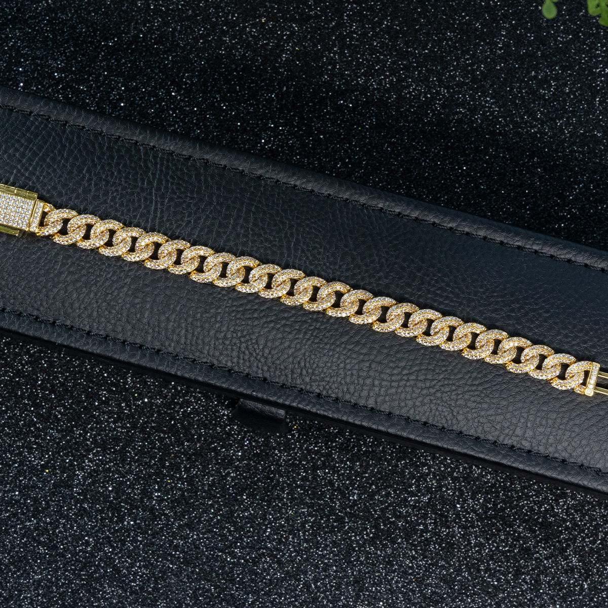 Alloy Gold Plated Cuban Link Bracelet - Image 3