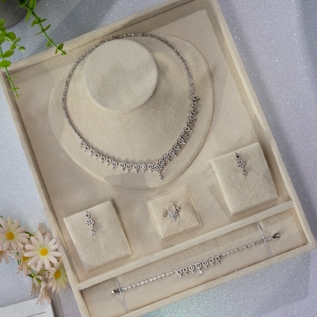Alloy Gold Plated Bridal Set