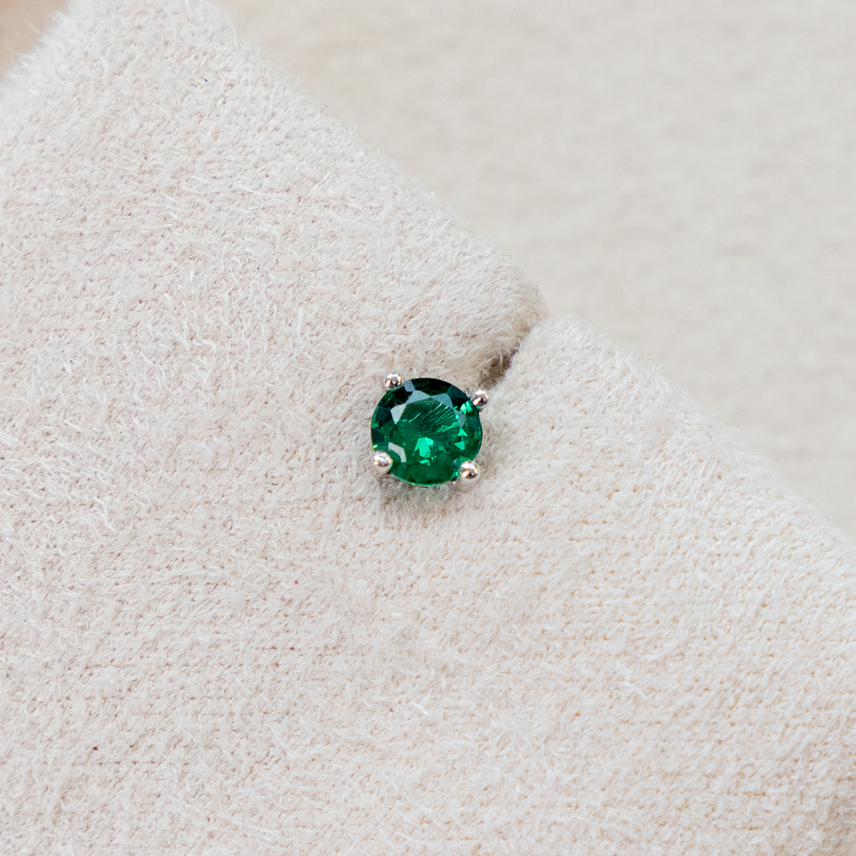 925 Sterling Silver Green Diamondlite 3mm Set - Image 4