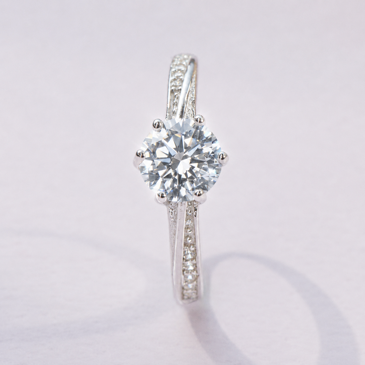 Diamondlite Round Channel Accent Ring in 925 Silver - Image 2