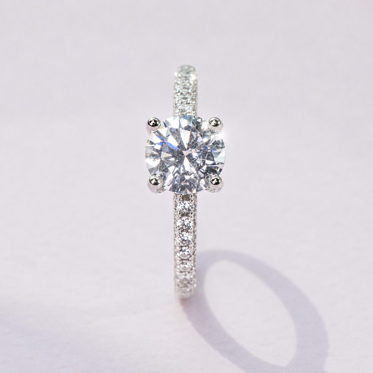 Diamondlite Round Pavé Ring in 925 Silver - Image 3