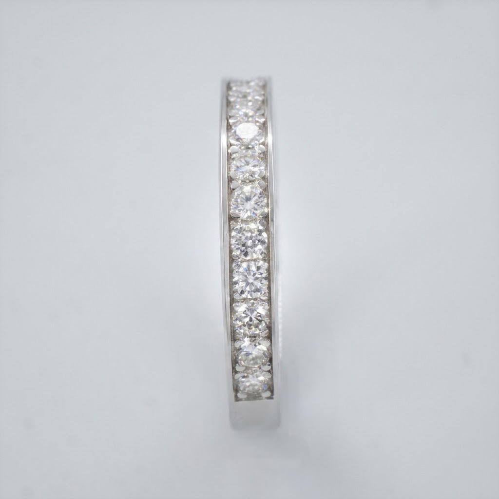 Lab Moissanite Channel-Set Half Eternity Ring in 925 Silver - Image 3