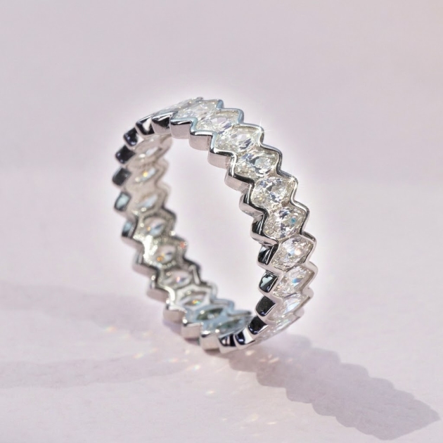 Diamondlite Marquise Eternity Ring in 925 Silver