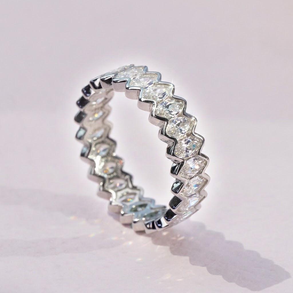 Diamondlite Marquise Eternity Ring in 925 Silver