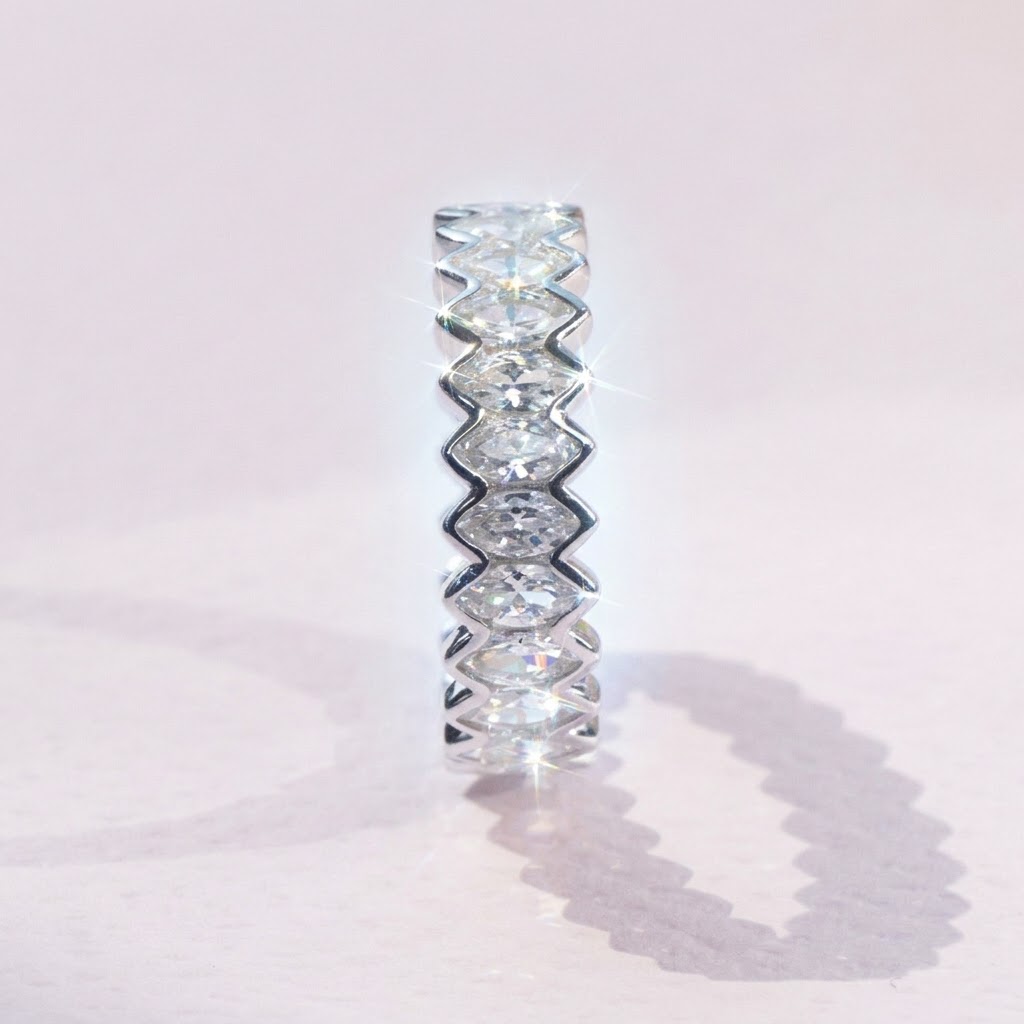 Diamondlite Marquise Eternity Ring in 925 Silver - Image 2