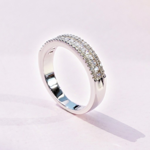 Diamondlite Baguette Accent Band in 925 Silver