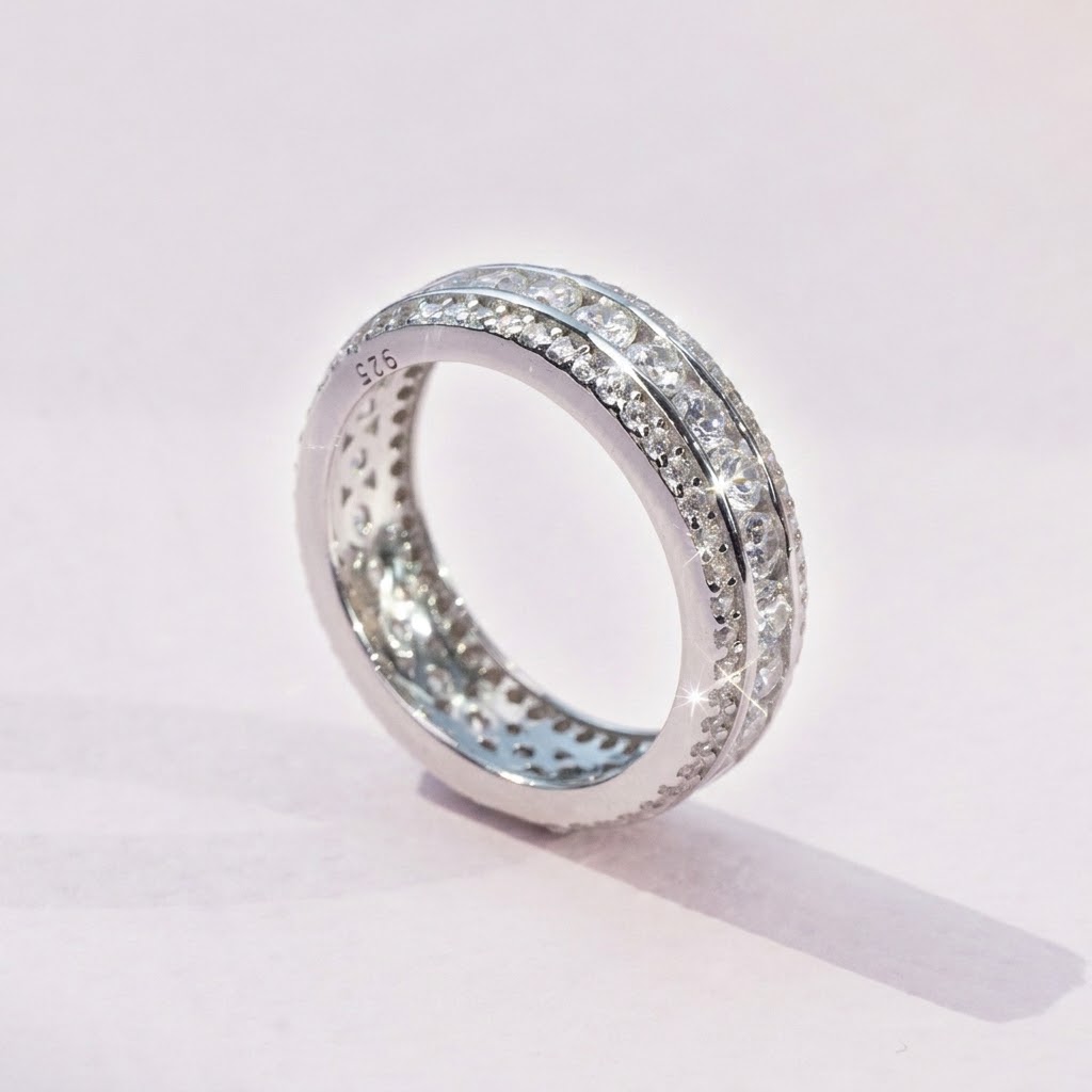 Diamondlite Triple Row Eternity Band in 925 Silver