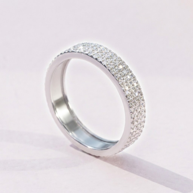 Diamondlite Pavé Band Ring in 925 Silver
