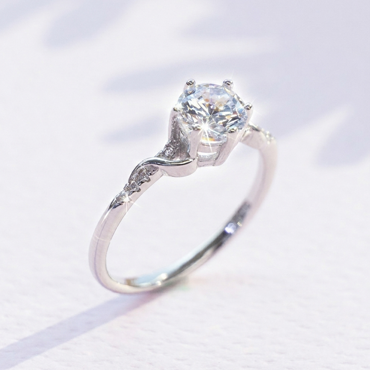 Diamondlite Round Twist Accent Ring 925 Silver - Image 2
