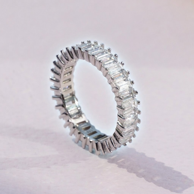 Diamondlite Baguette Eternity Ring in 925 Silver