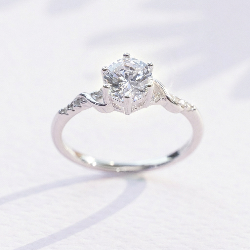 Diamondlite Round Twist Accent Ring 925 Silver - Image 3