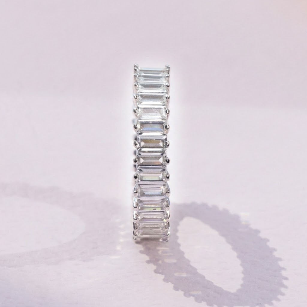 Diamondlite Baguette Eternity Ring in 925 Silver - Image 2